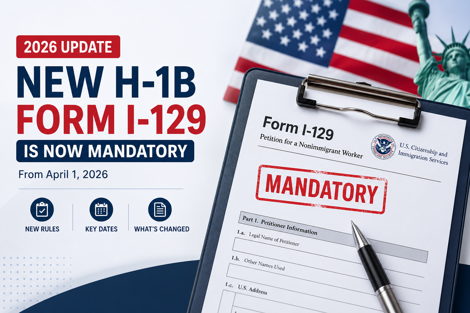 New H-1B Form I-129 Mandatory (2026): Complete Guide