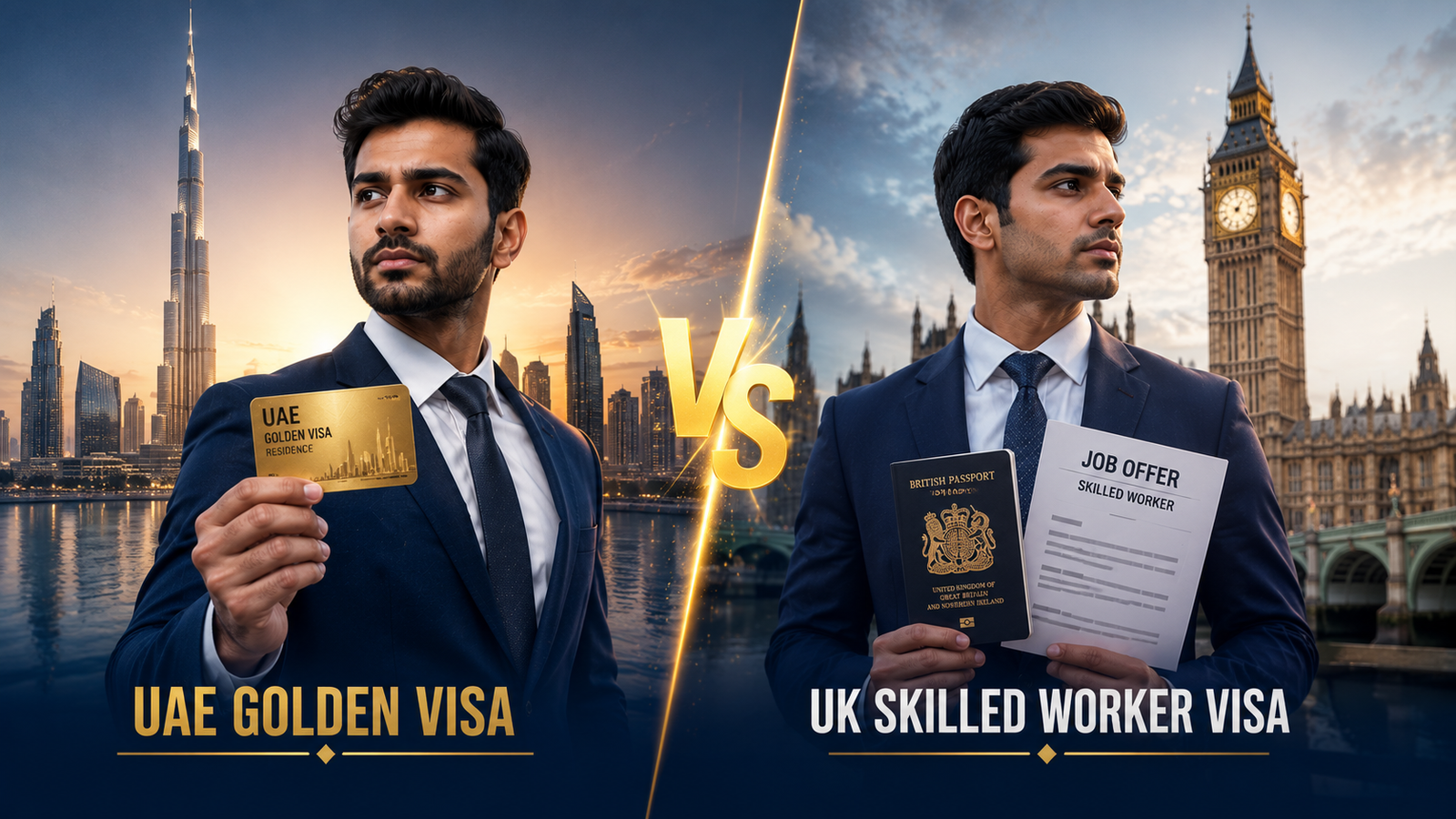 UAE Golden Visa vs UK Skilled Worker Visa: Which Is Better for Indians in 2026